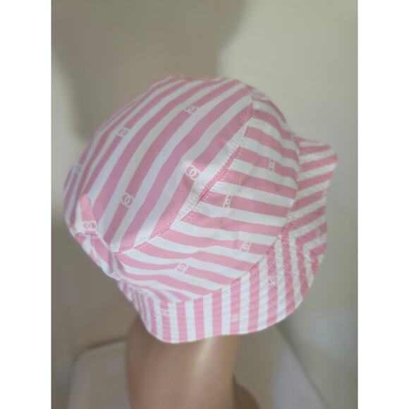 Chanel Pink Interlocking CC Logo Printed bucket hat M sz - Picture 5 of 16